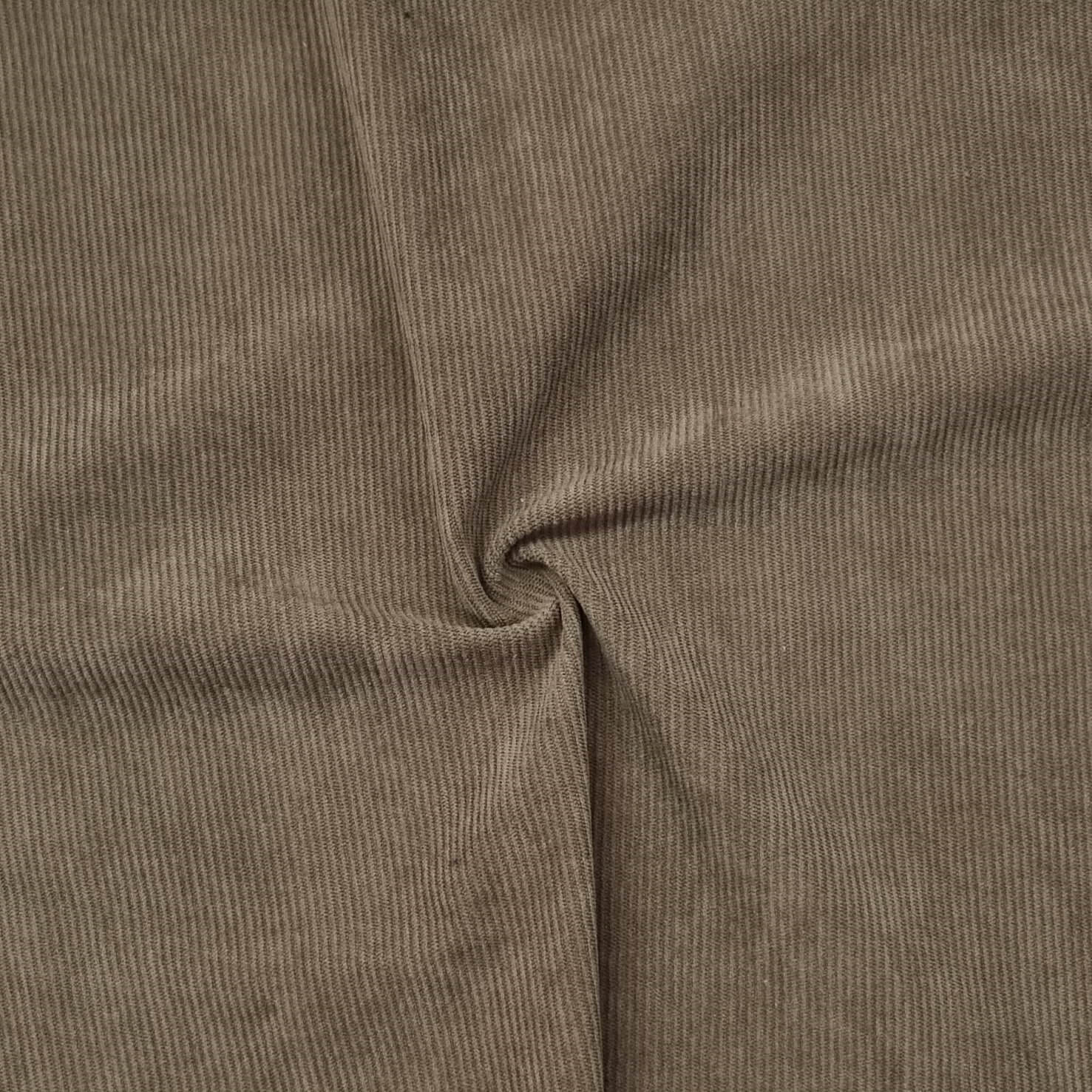 11W Corduroy Fabric In Light Brown Color