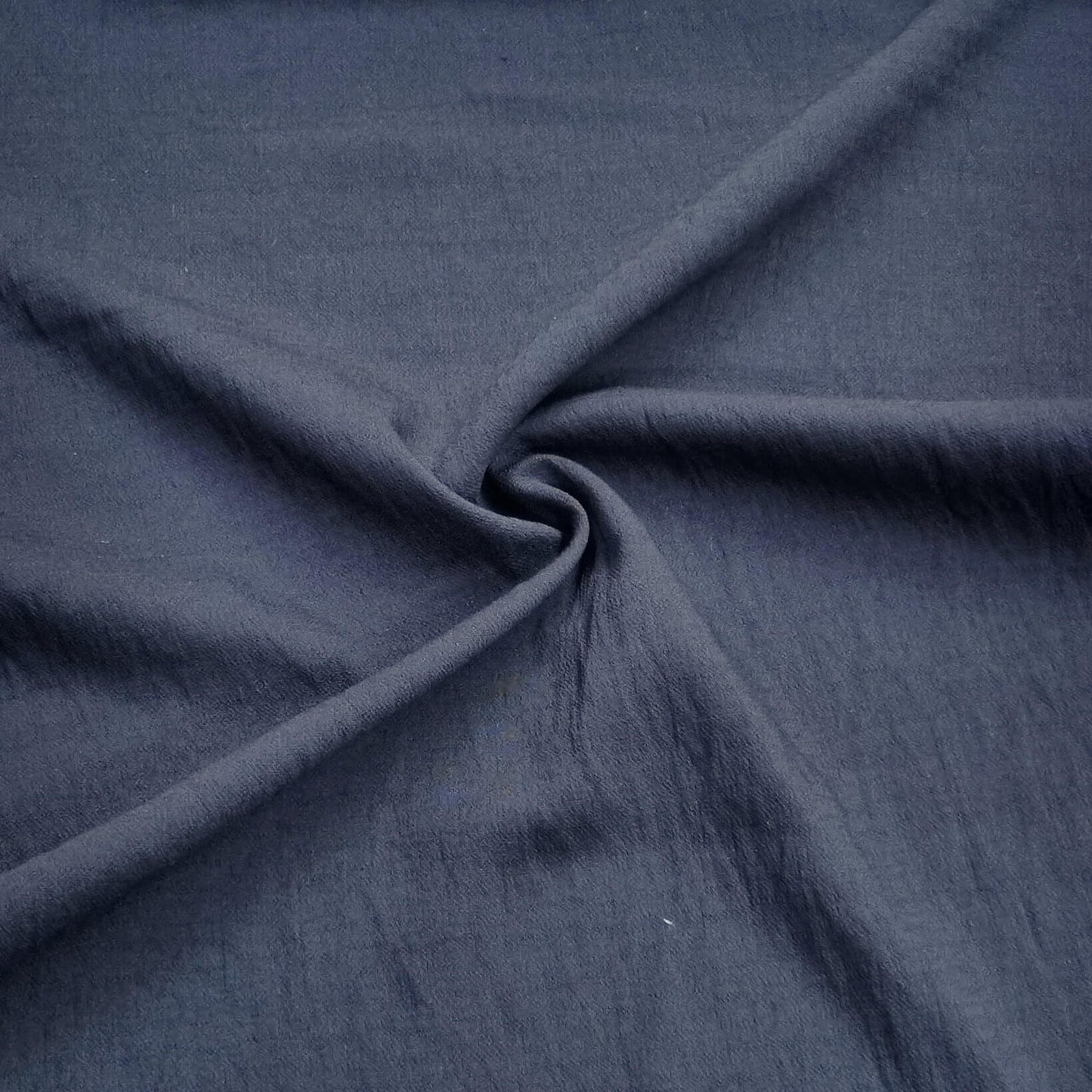 Lightly Crinkled Linen‑Look Fabric In Black