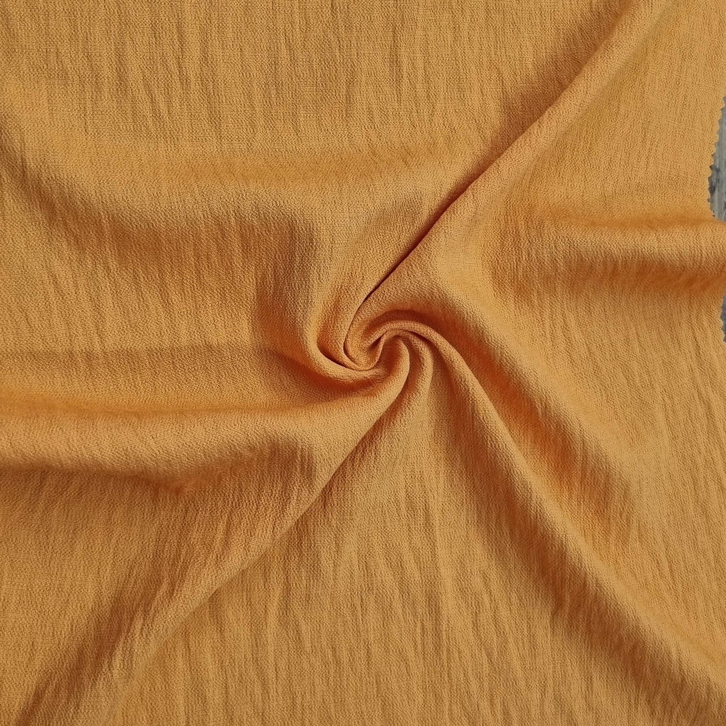 Lightly Crinkled Linen‑Look Fabric In Orange