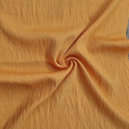 Lightly Crinkled Linen‑Look Fabric In Orange