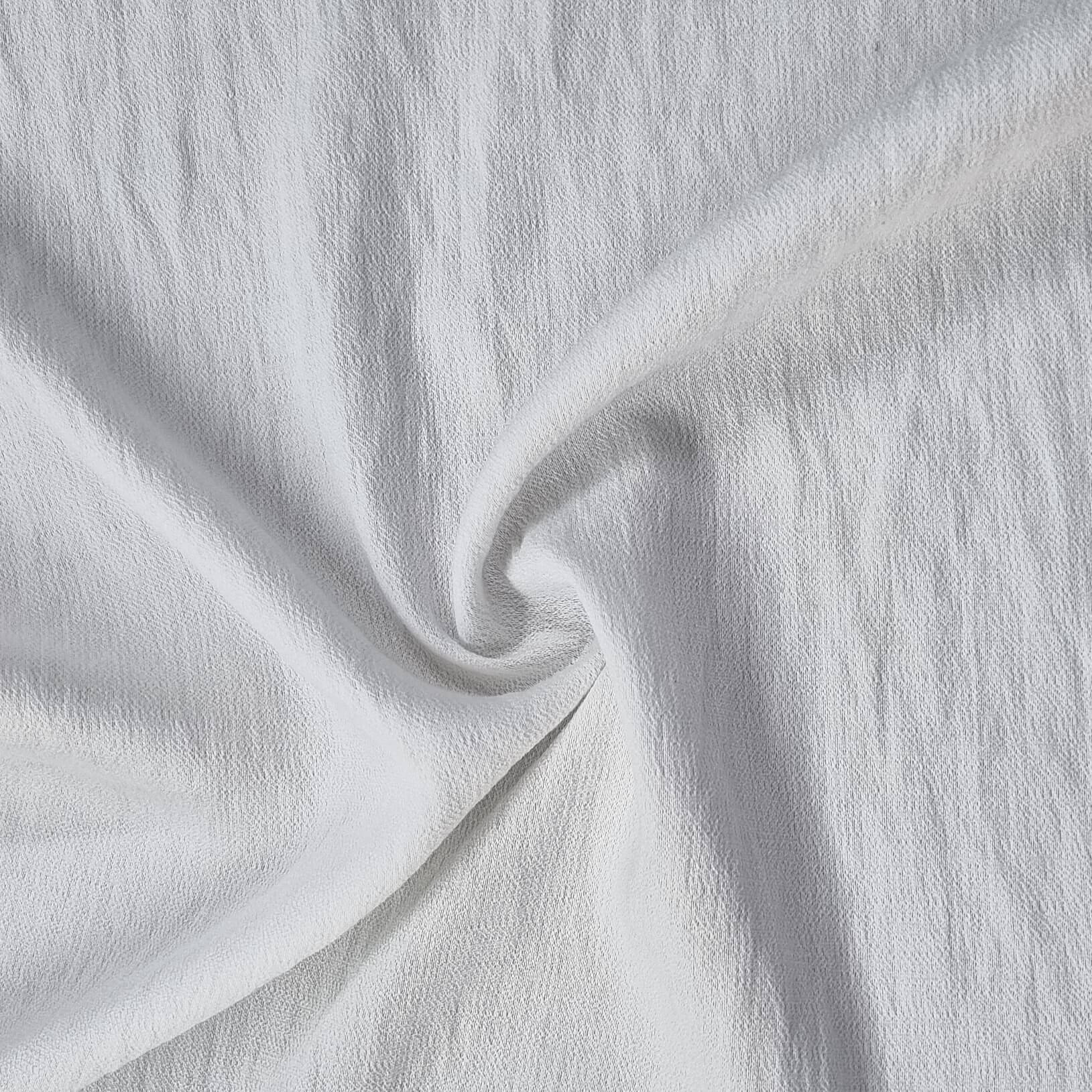 Lightly Crinkled Linen‑Look Fabric In White