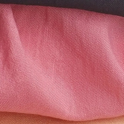 Linen‑Look Woven Fabric In Coral Pink
