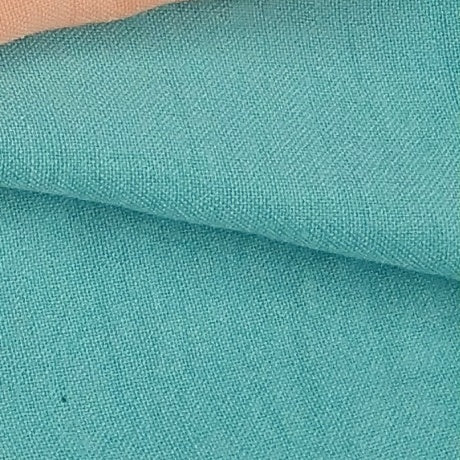 Linen‑Look Woven Fabric In Greenish Blue Color