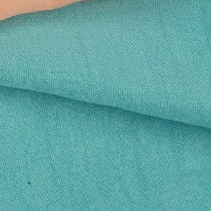 Linen‑Look Woven Fabric In Greenish Blue Color