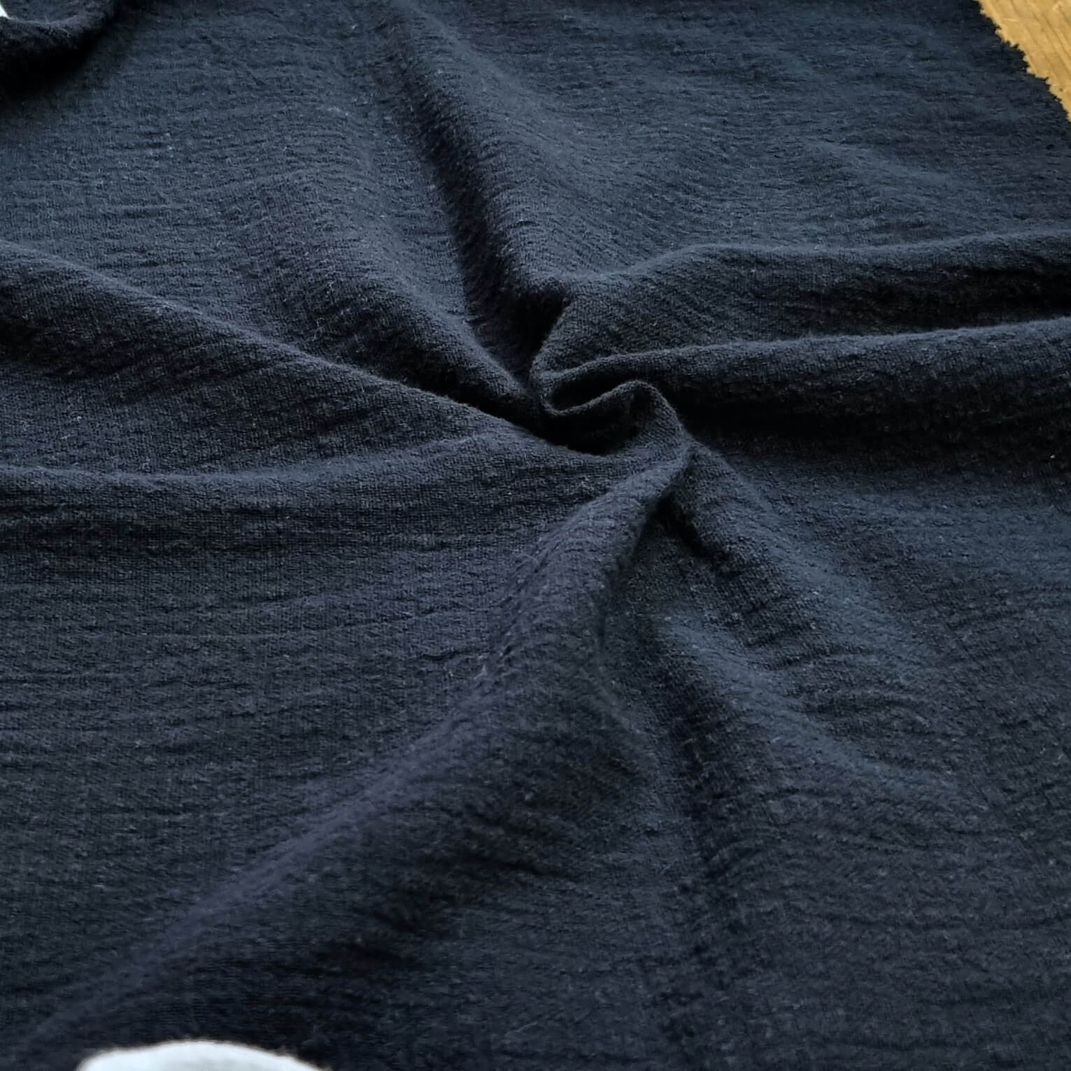 Black Fabric With A Textured Pattern