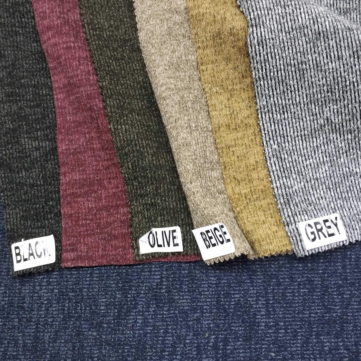 Rib Knit Fabric In Varius Colors 