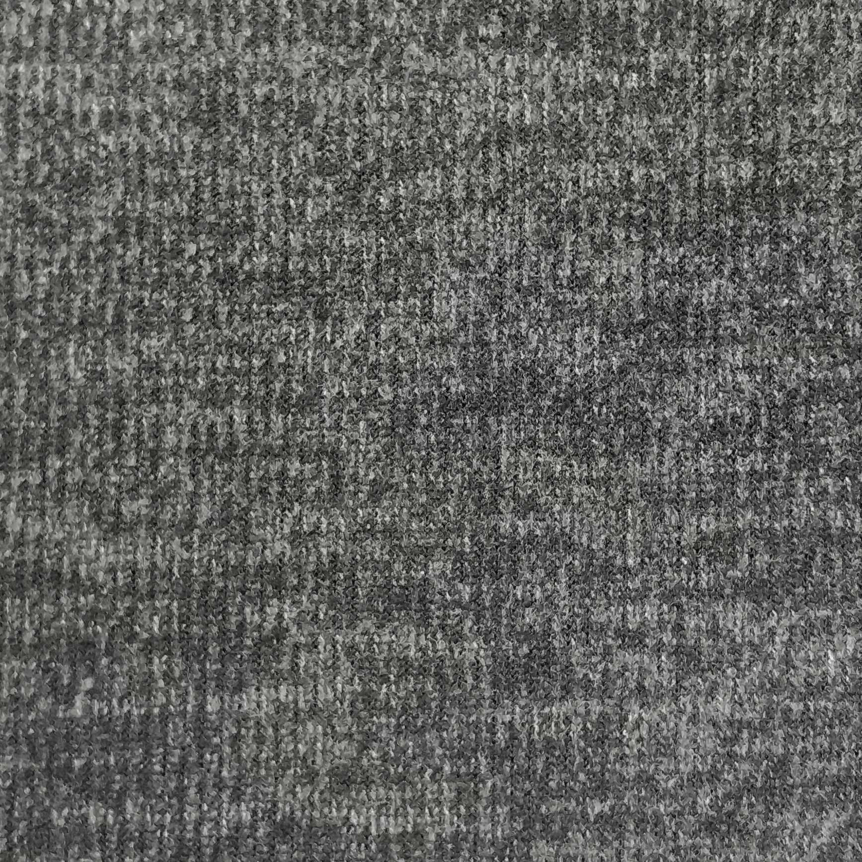 Rib Knit Fabric In Black Color