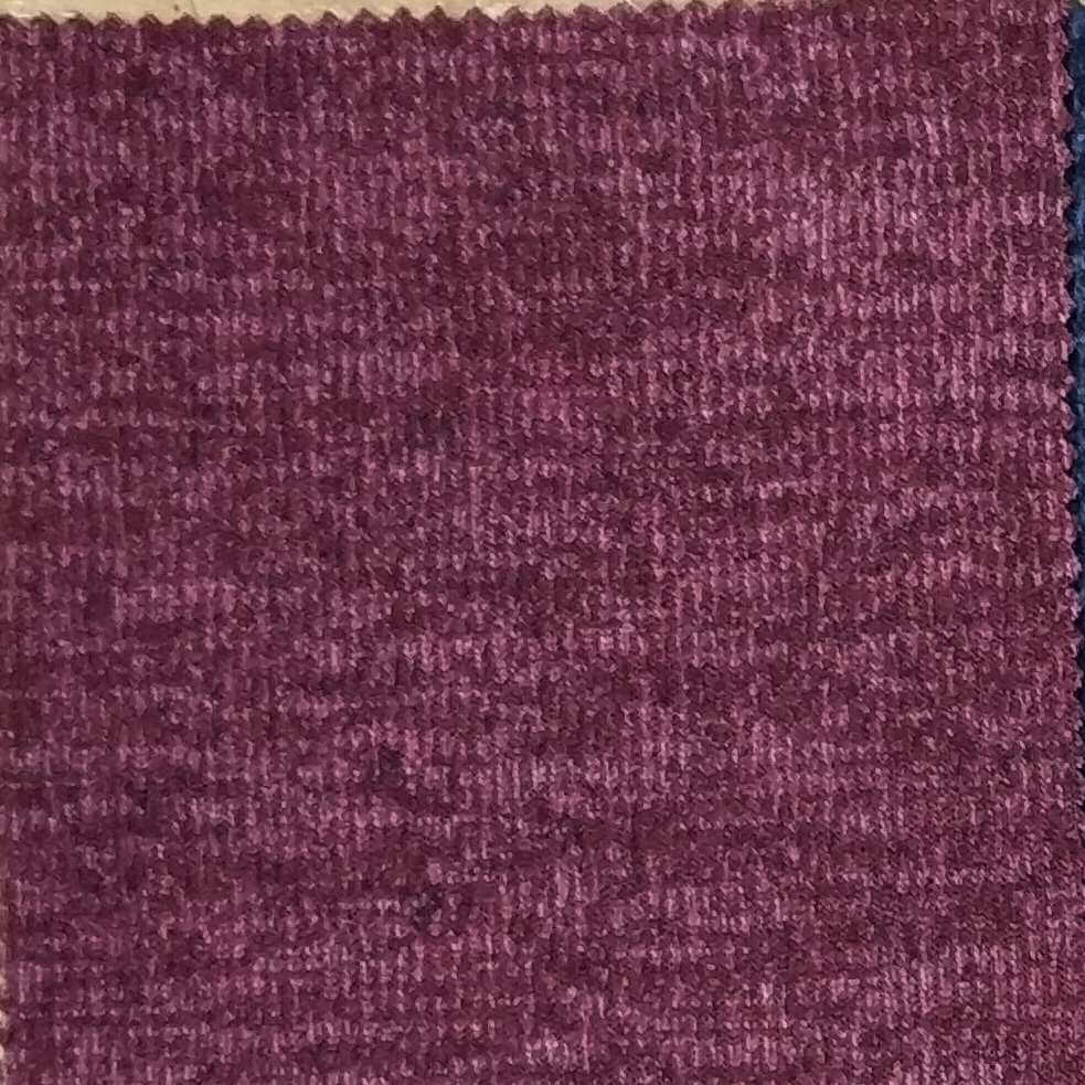 Rib Knit Fabric In Burgundy Color