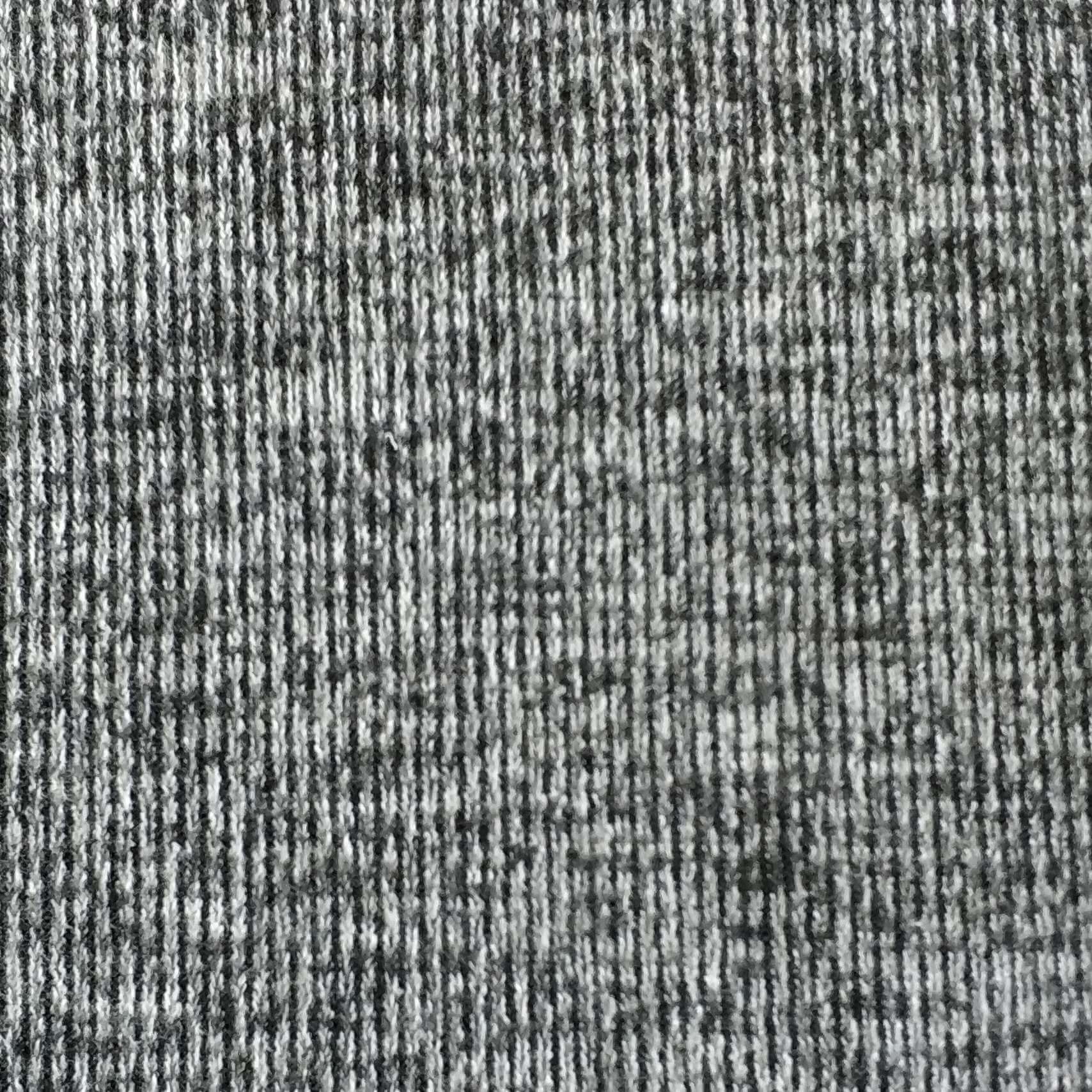 Rib Knit Fabric In Gray Color