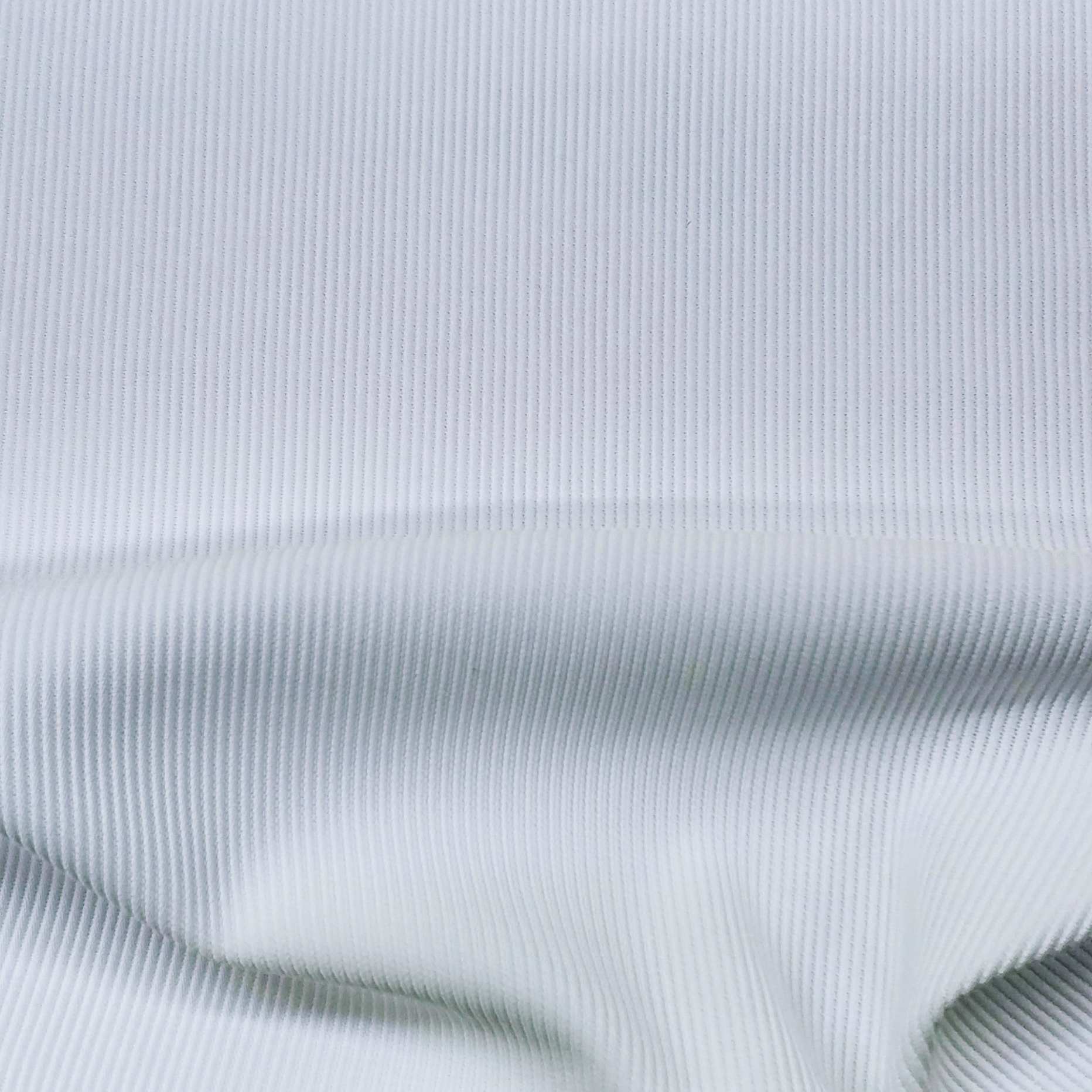 Ribbed Fabric In White