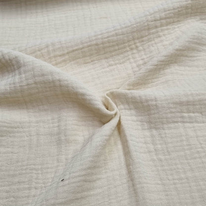 Light Beige Muslin Double Gauze Cotton Fabric 