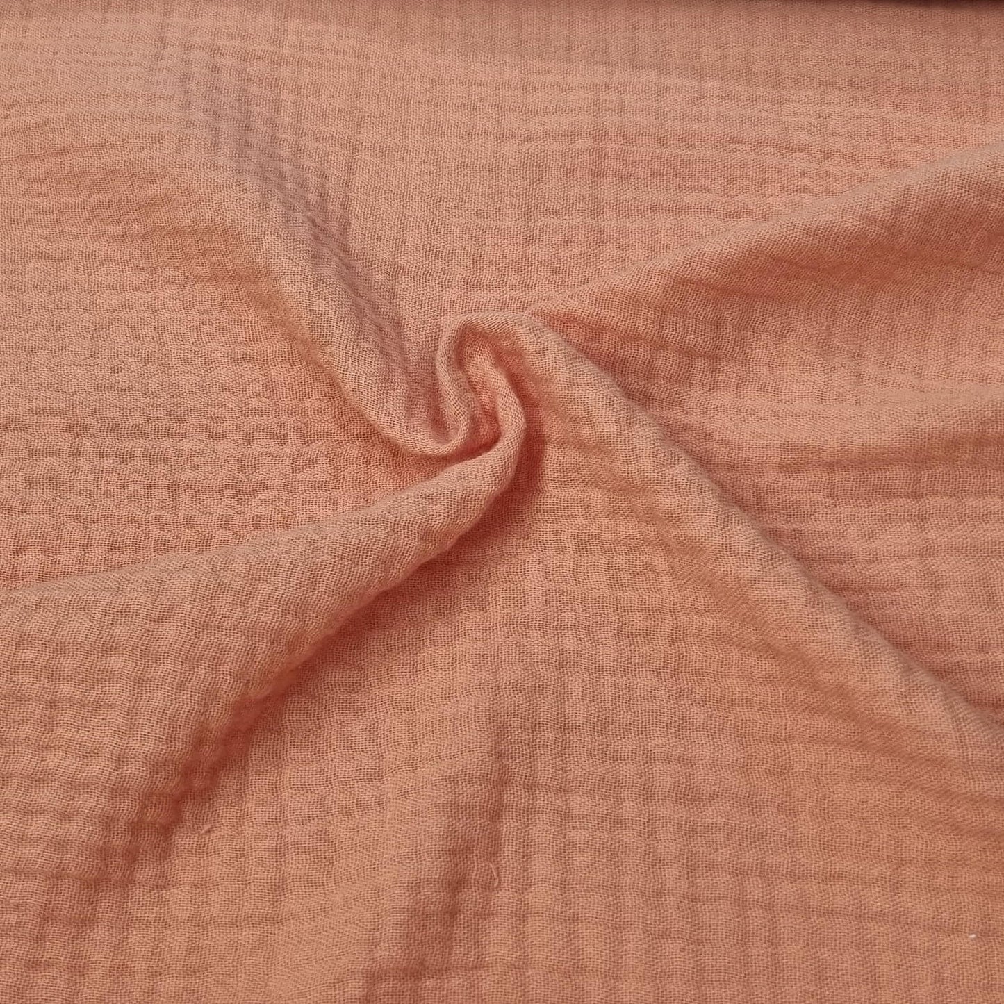 Orange Muslin Double Gauze Cotton Fabric 