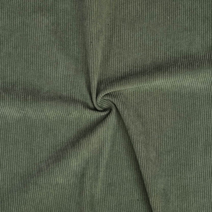 11W Corduroy Fabric In Olive Green Color