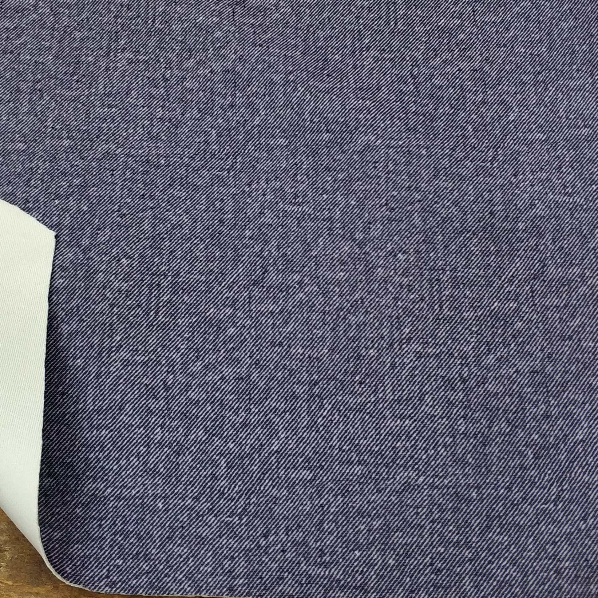 Scuba Knit Featuring A Denim‑Look Print