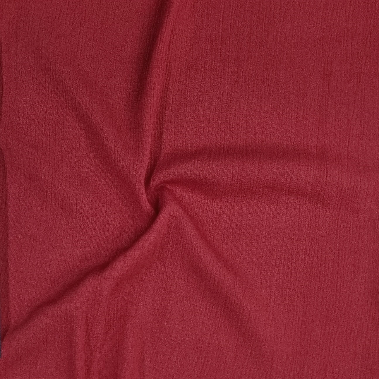 Red Crinkled Viscose Fabric