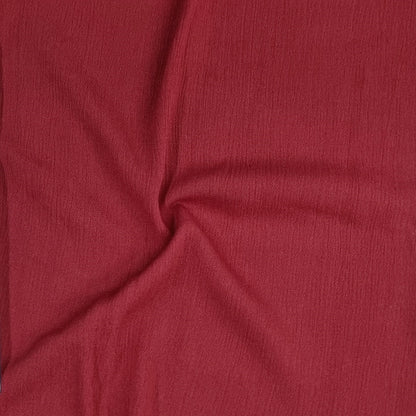 Red Crinkled Viscose Fabric