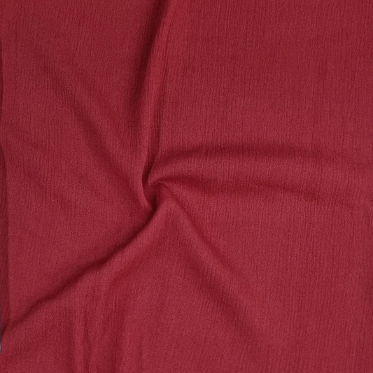 Red Crinkled Viscose Fabric