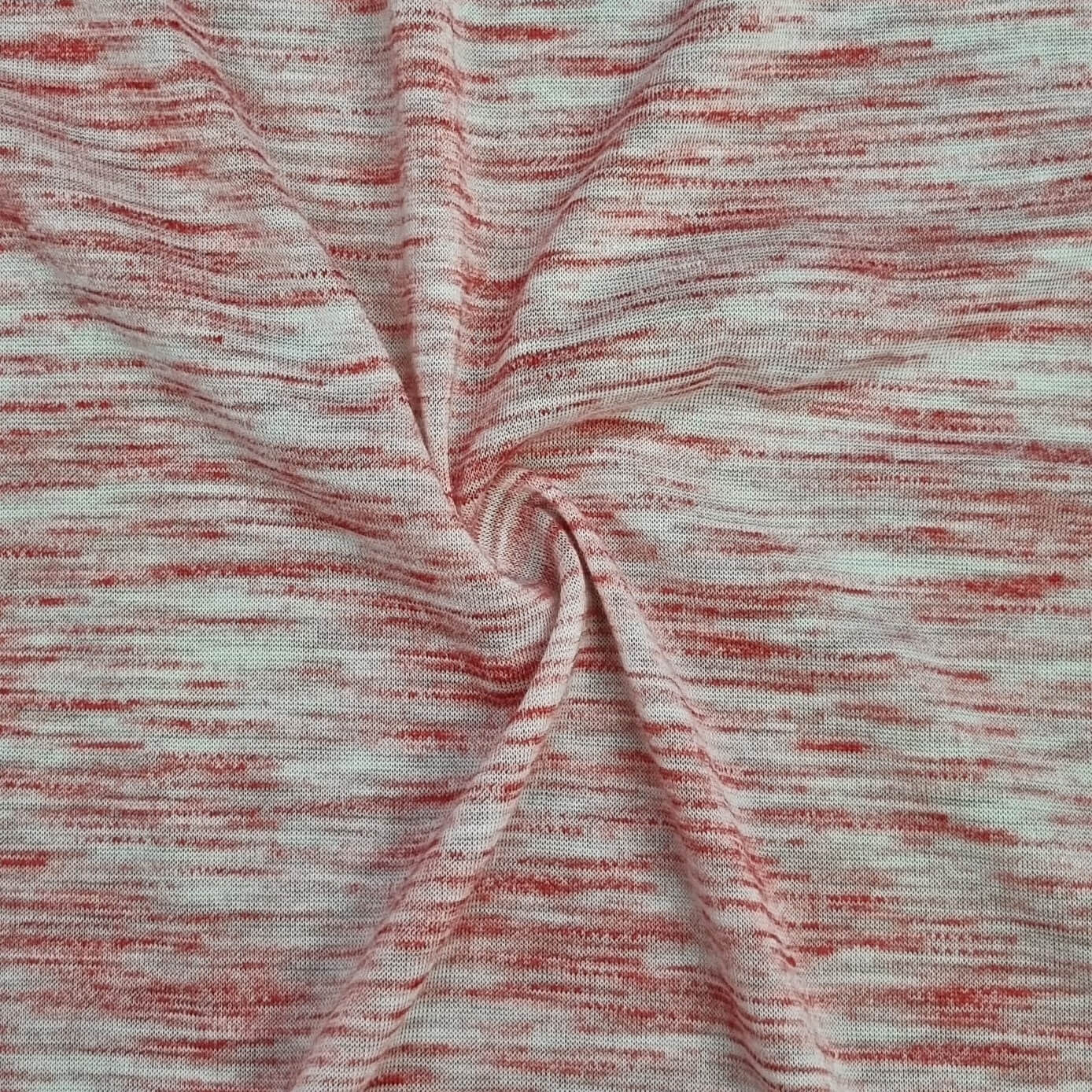 White Fabric With Red Speckles