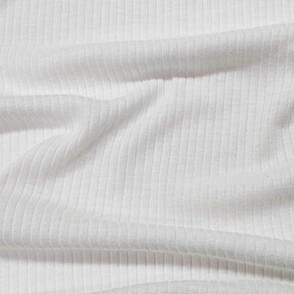 Off White Ribbed Fabric