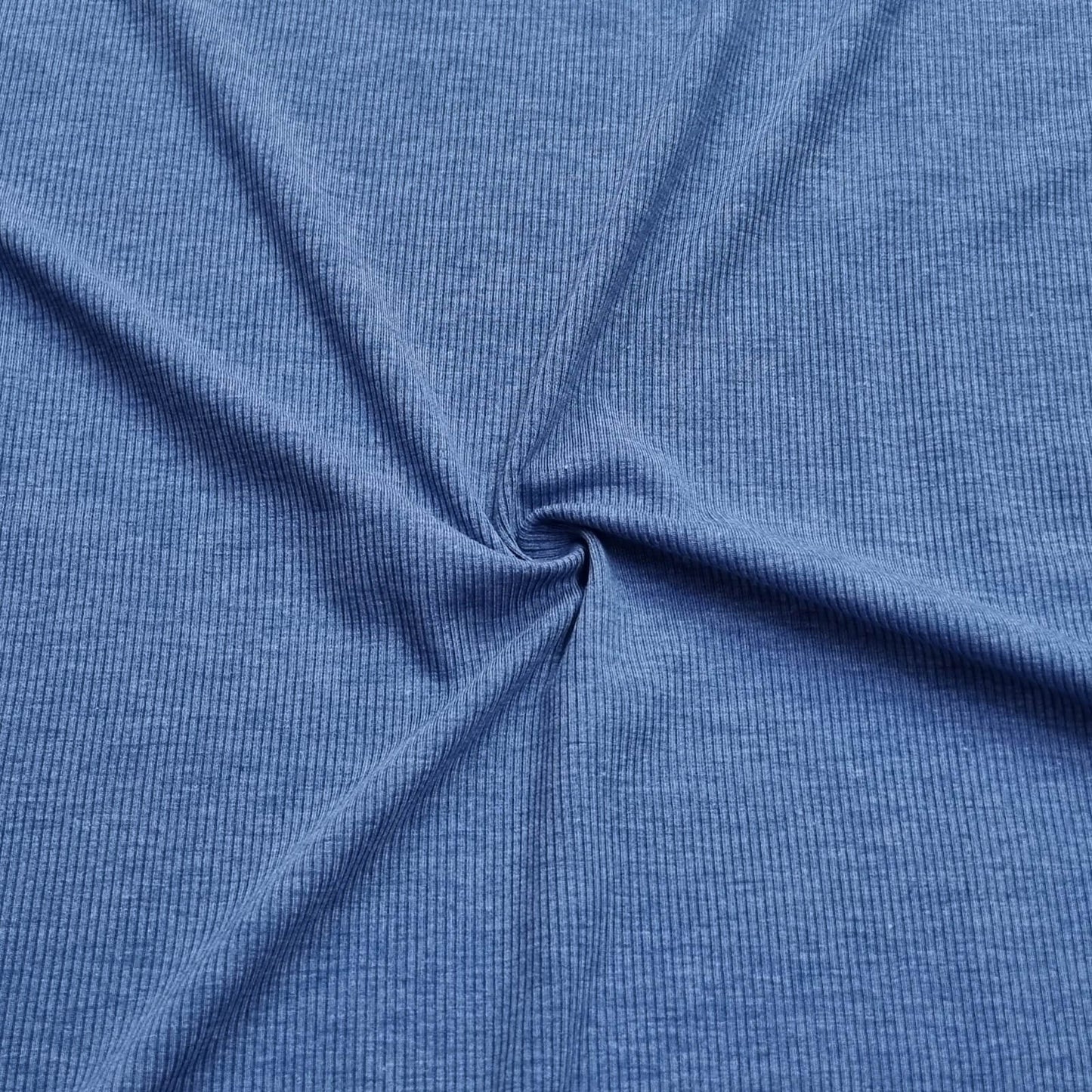 A 1×1 rib knit fabric In Light Blue Color