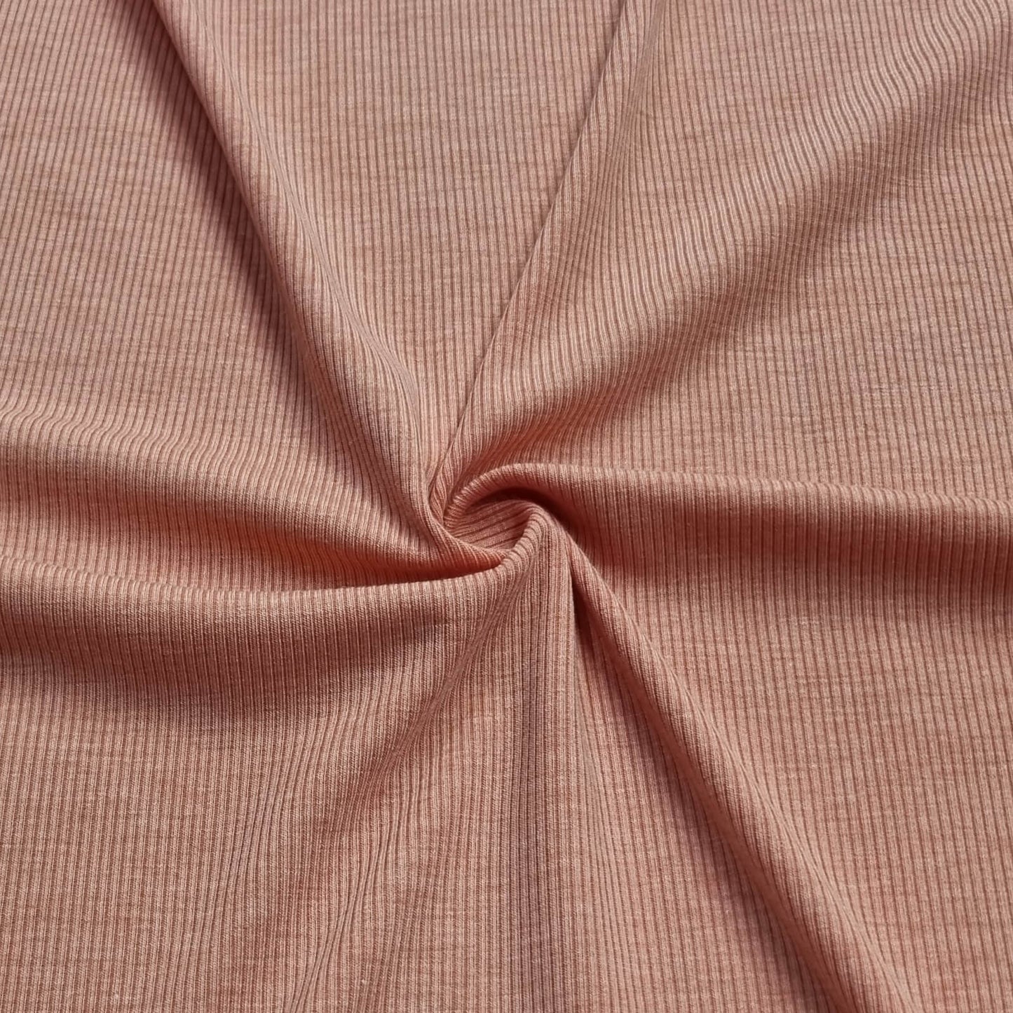 A 1×1 rib knit fabric In Orange Color
