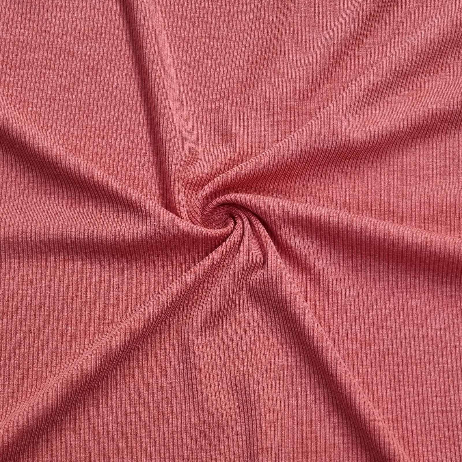 A 1×1 rib knit fabric In Red Color