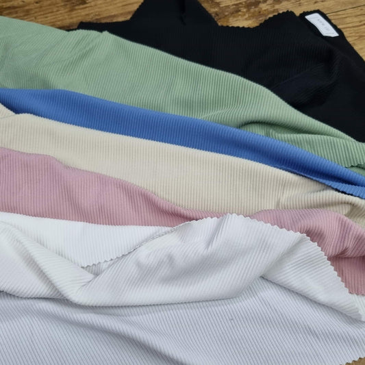 Rib knit Fabric In a Variety Of Colors