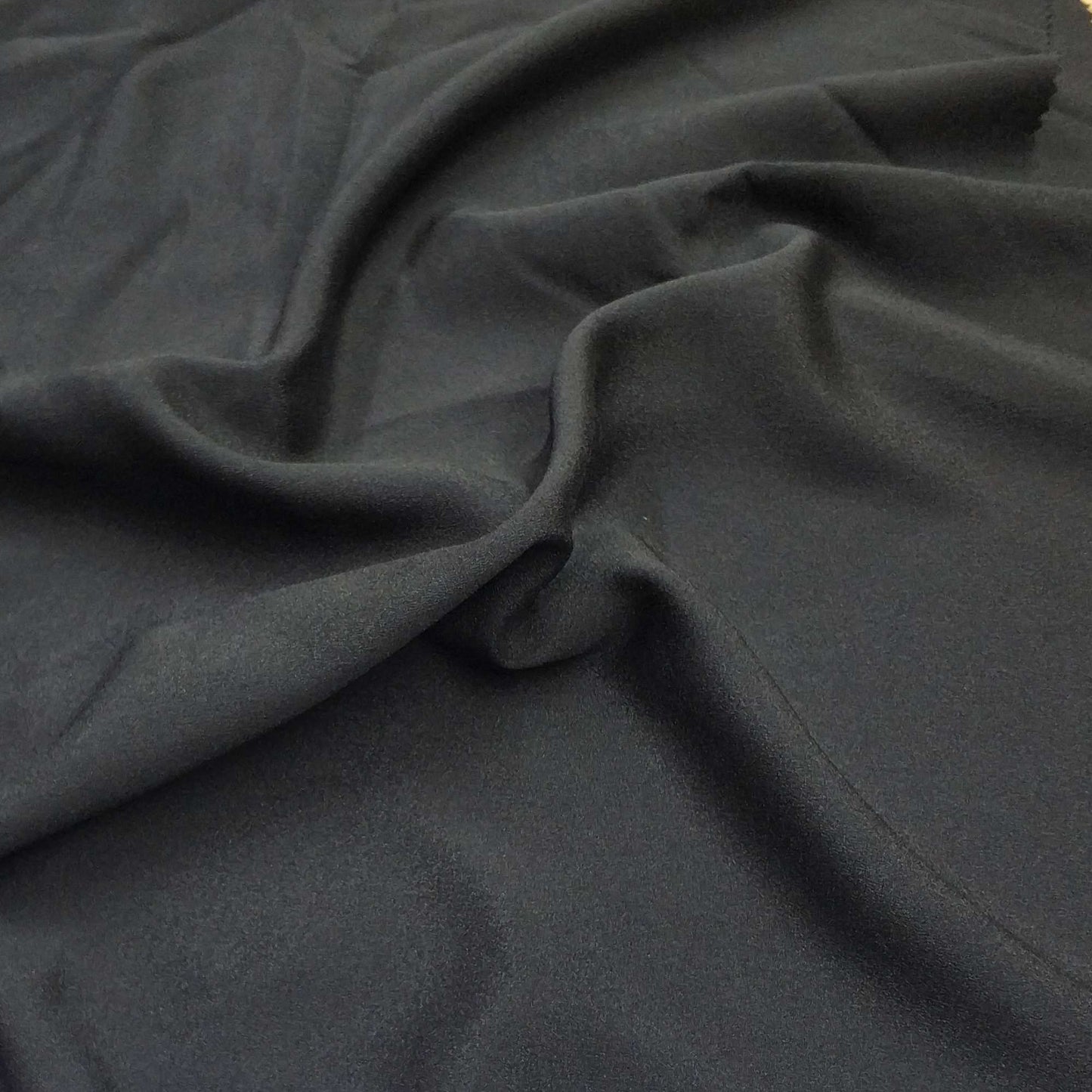 Black Crepe Fabric With A Subtle Sheen