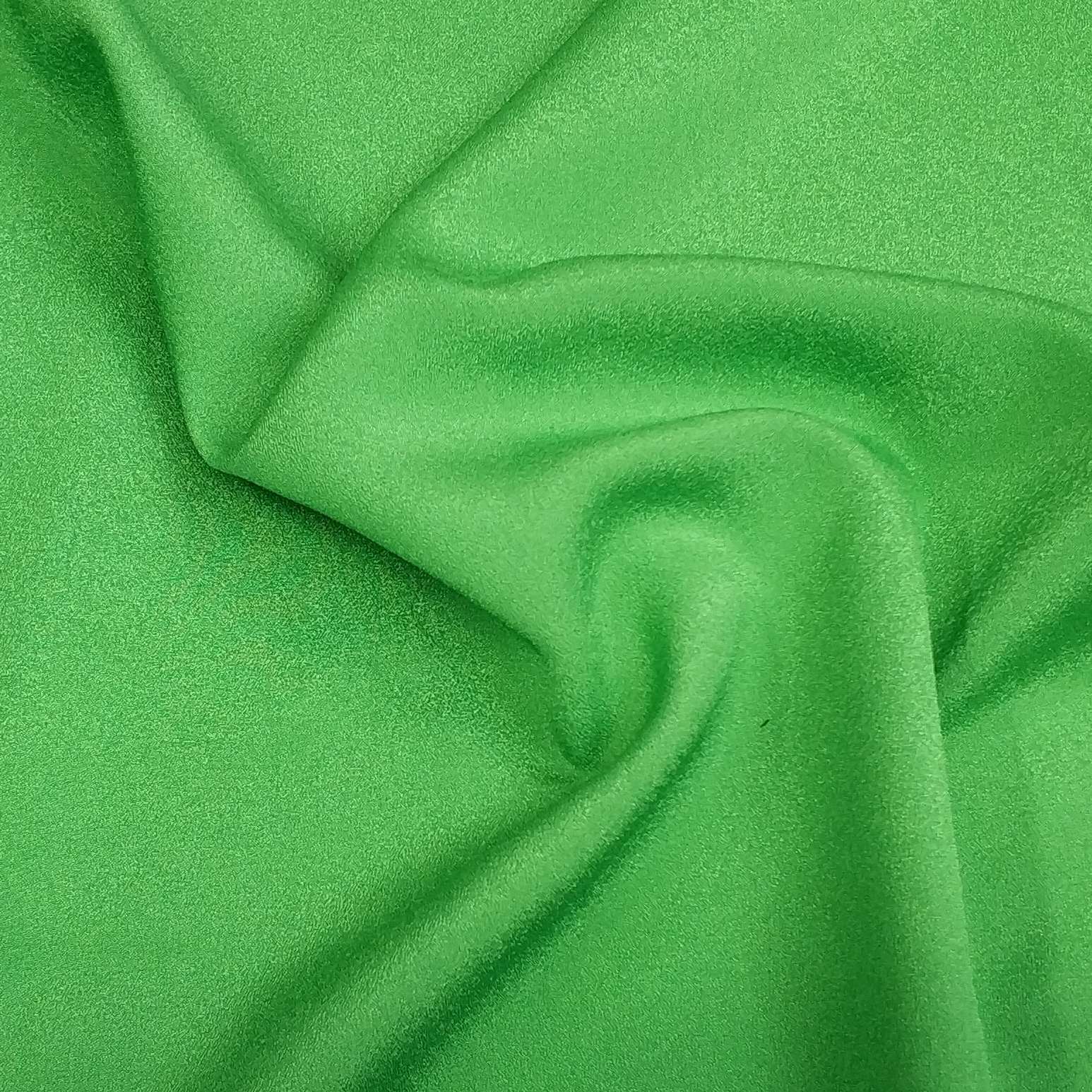 Green Crepe Fabric With A Subtle Sheen