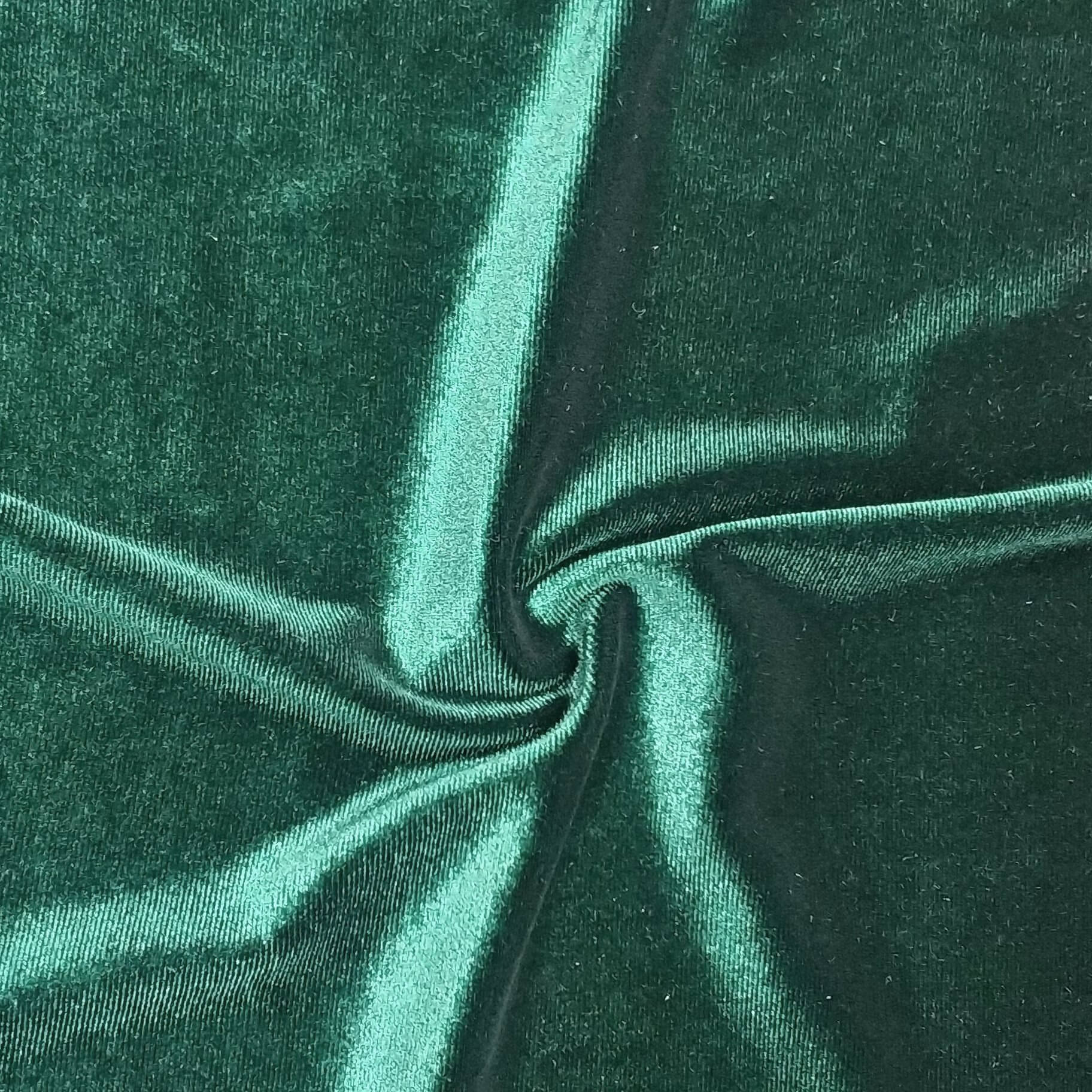 Bottle Green Velvet Fabric