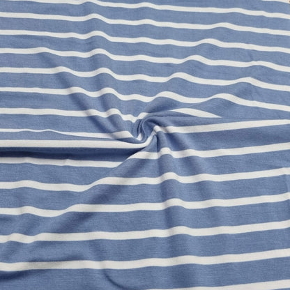 Blue And White Striped Fabric