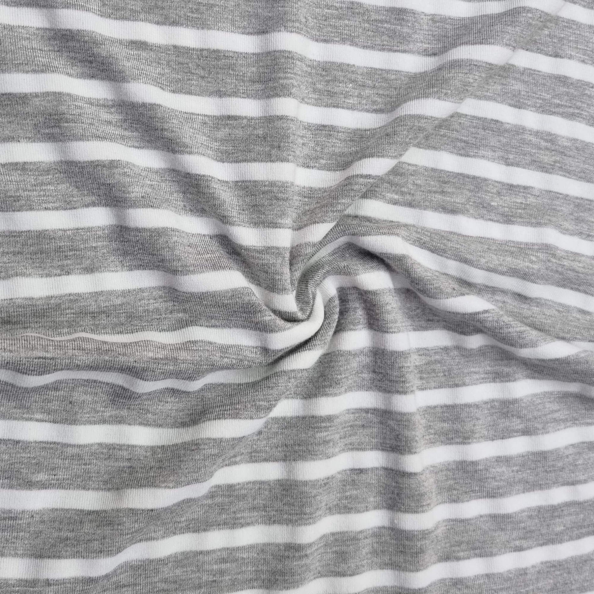 Gray And White Striped Fabric