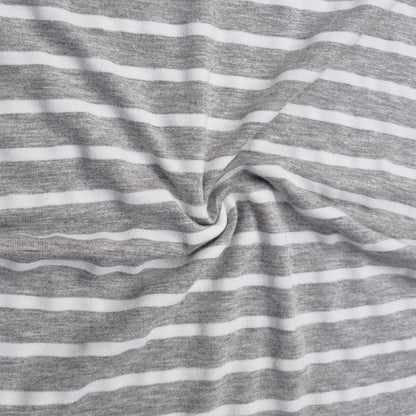 Gray And White Striped Fabric
