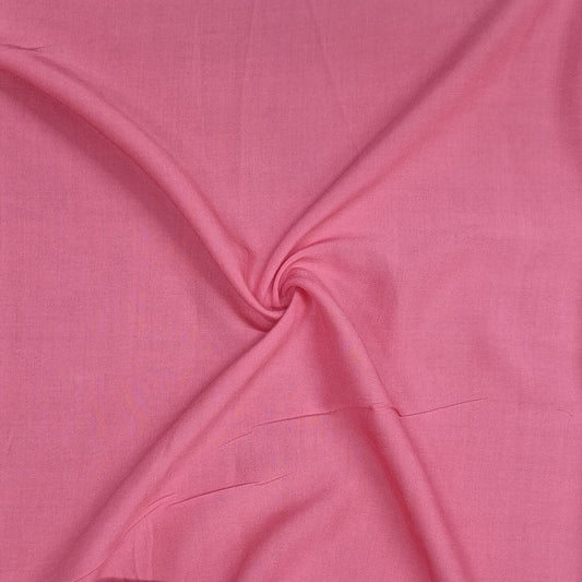 Coral Pink Viscose Voile Fabric