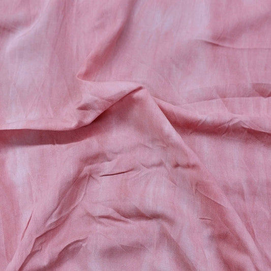 Pink Viscose Voile Tie‑Dye 