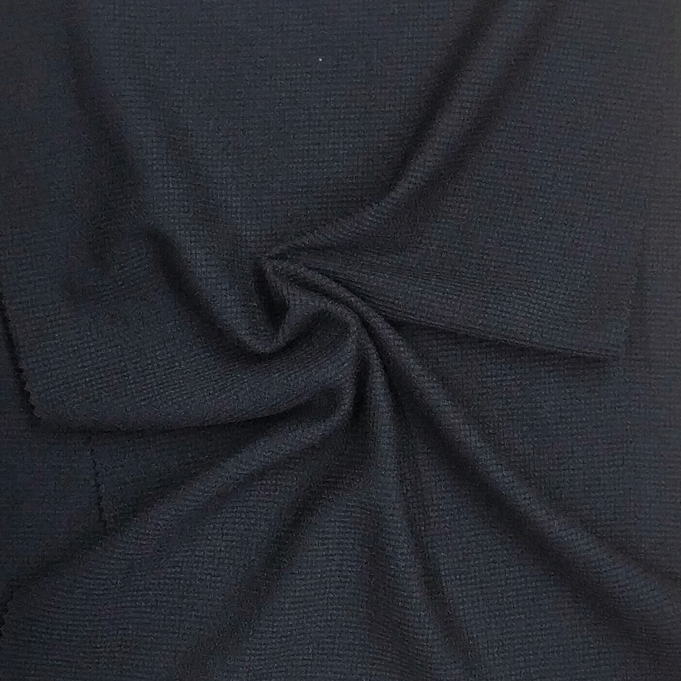 Waffle-textured fabric in black