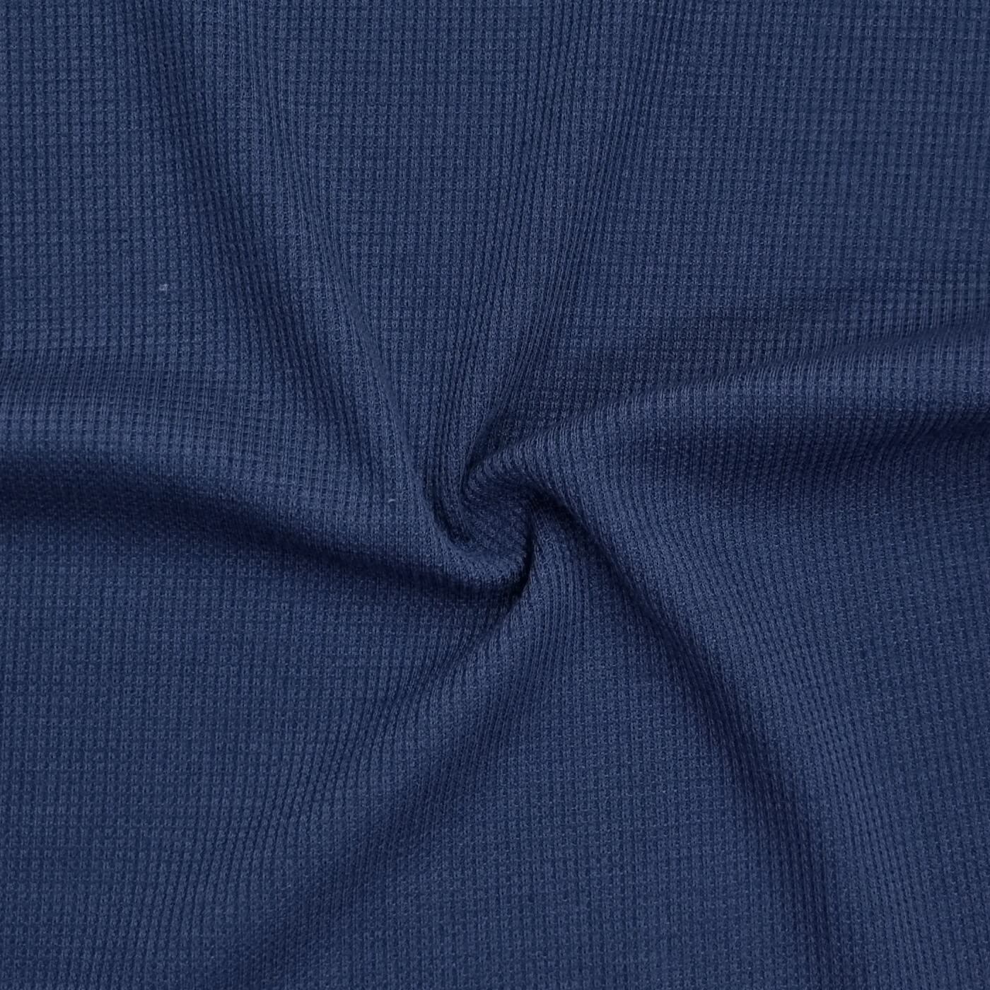 Waffle-textured fabric in blue