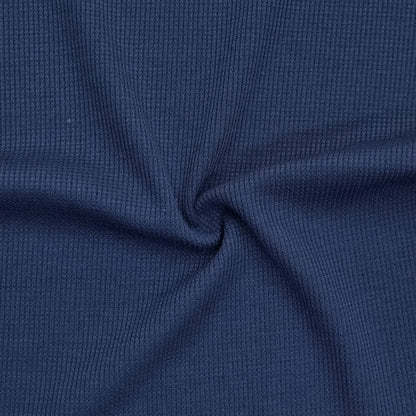 Waffle-textured fabric in blue