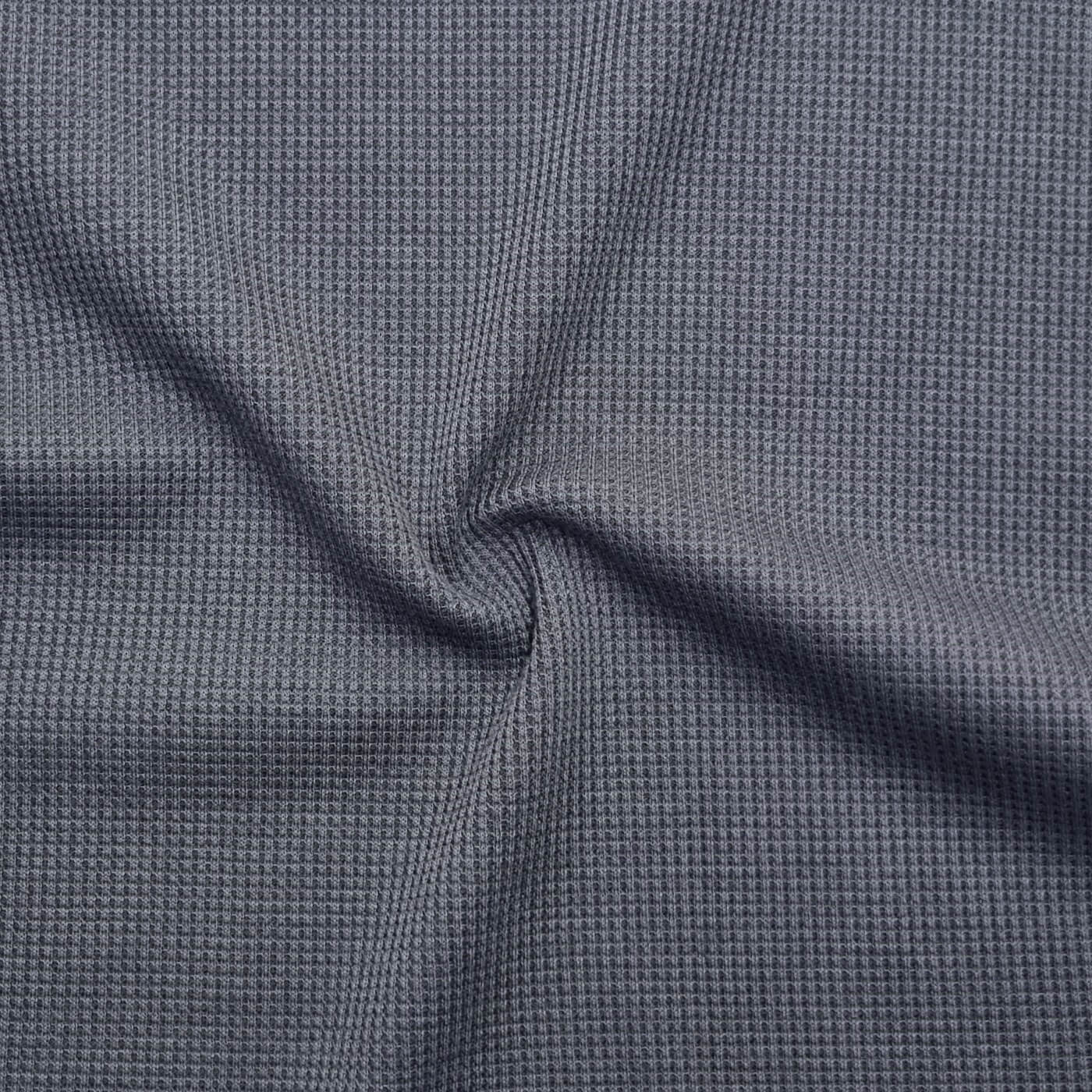 Waffle-textured fabric in dark gray