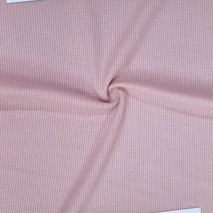 Waffle-textured fabric in pink