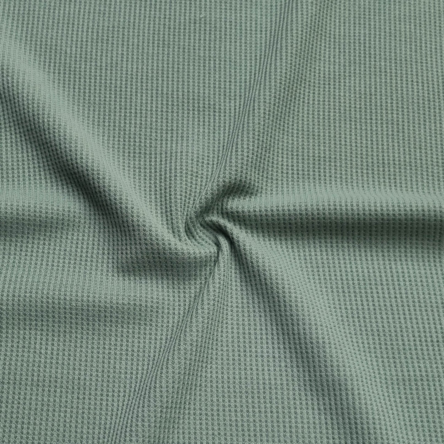 Waffle-textured fabric in sage green