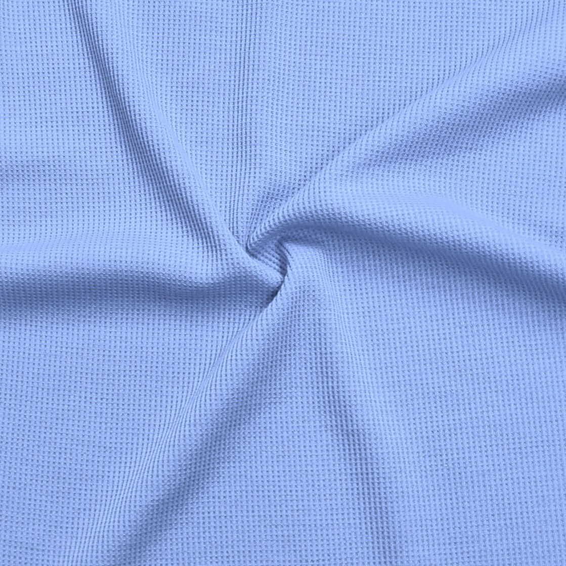 Waffle-textured fabric in sky blue