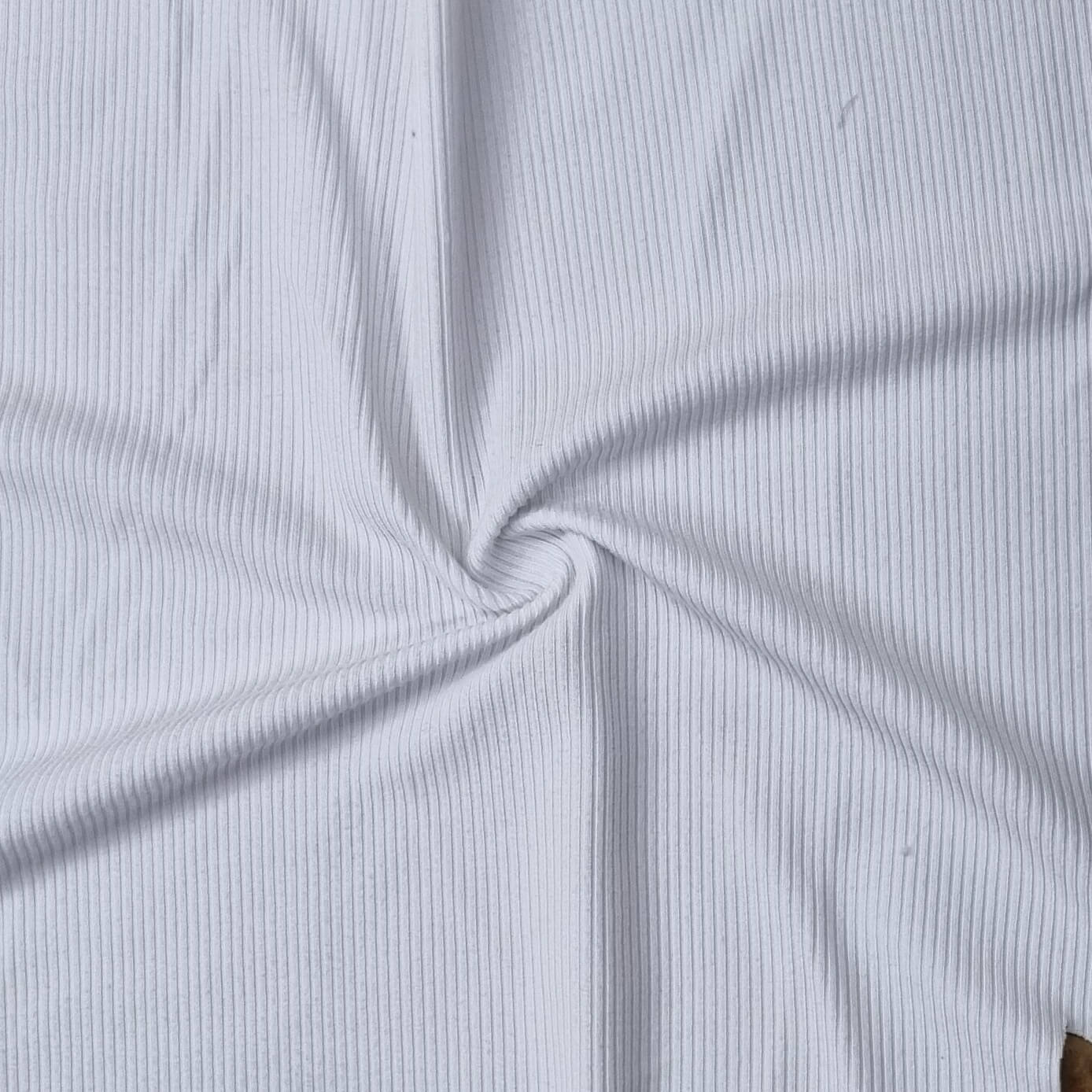 White Rib Knit Fabric