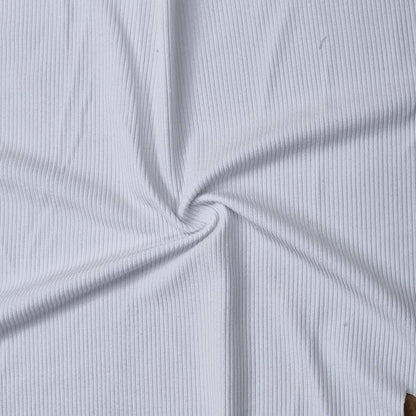 White Rib Knit Fabric